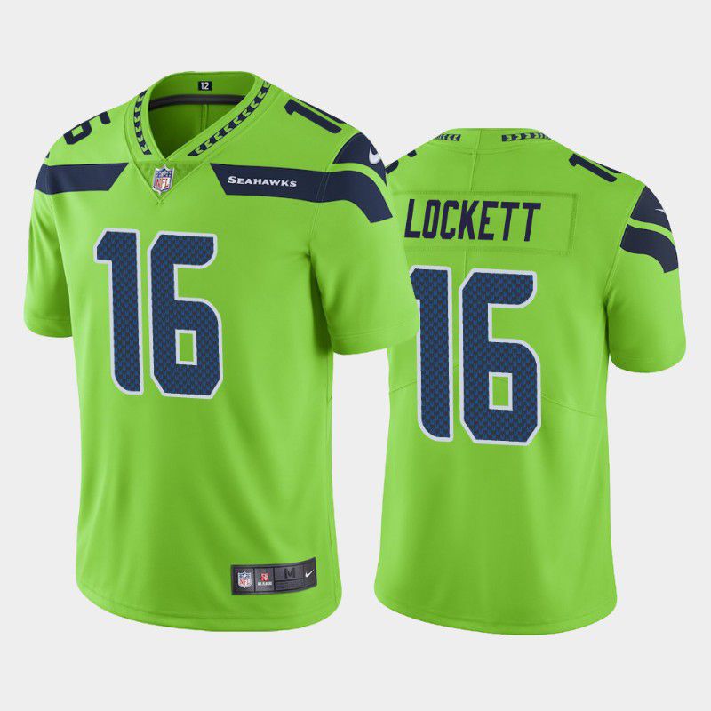 Men Seattle Seahawks #16 Tyler Lockett Nike Green Vapor Limited NFL Jersey